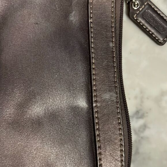 Coach Gray Metallic Wristlet GUC - Picture 4 of 7